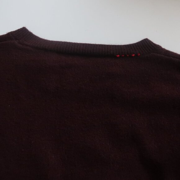 Parrish LA Burgundy Wool Cashmere Crewneck Sweater Women’s Small - Picture 5 of 8
